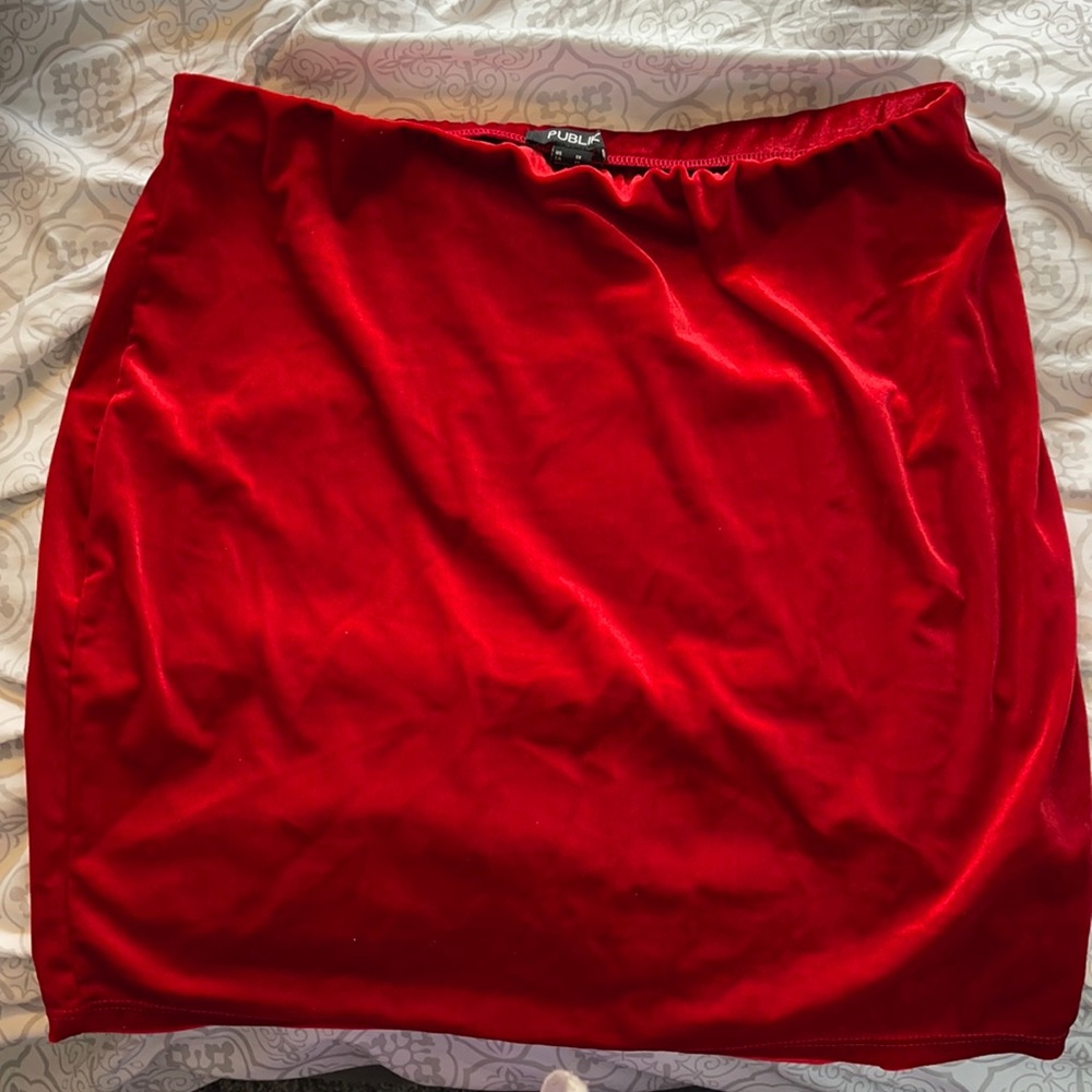 Long sleeved red Publik matching set.